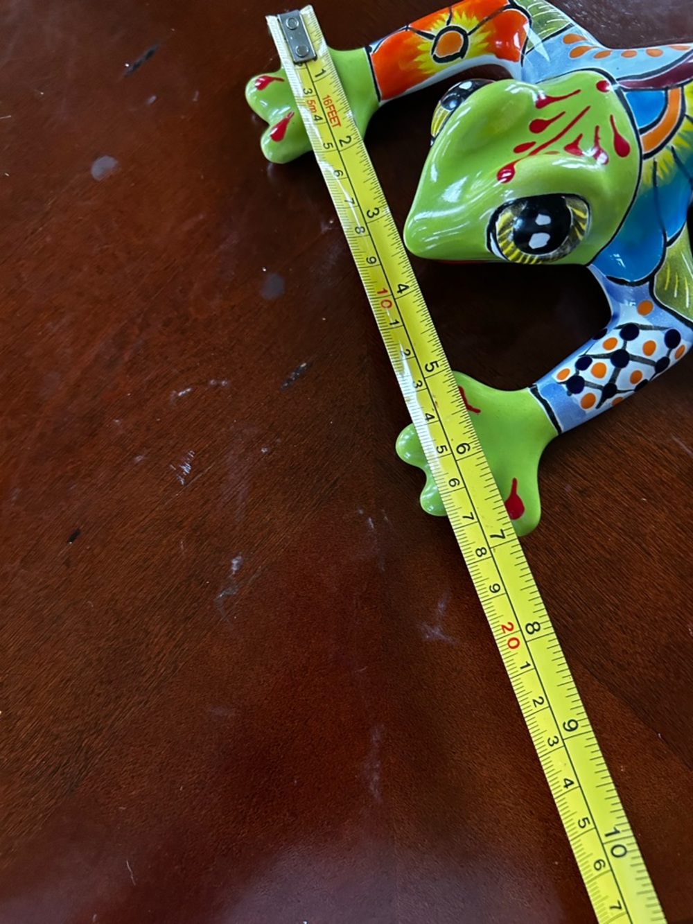 Multicolor Talavera-Style Ceramic Frog Wall Accent - Picture 4 of 4